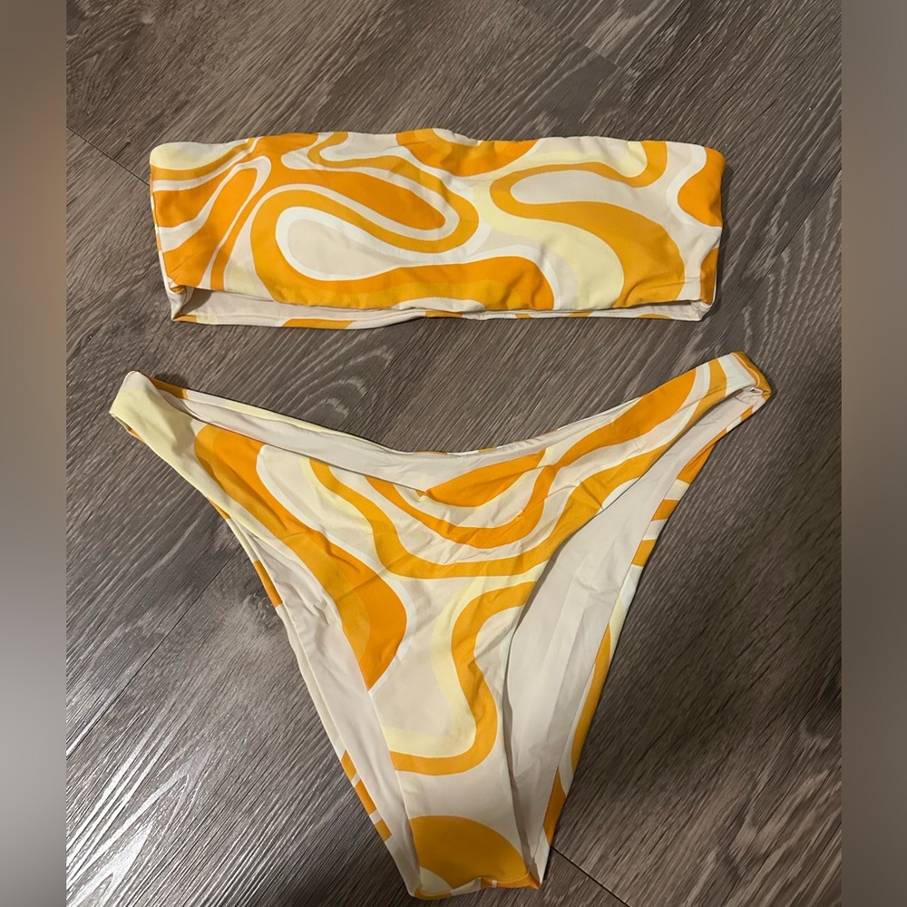 Devon Windsor Heidi Bikini Bottom - Creamsicle - image 4